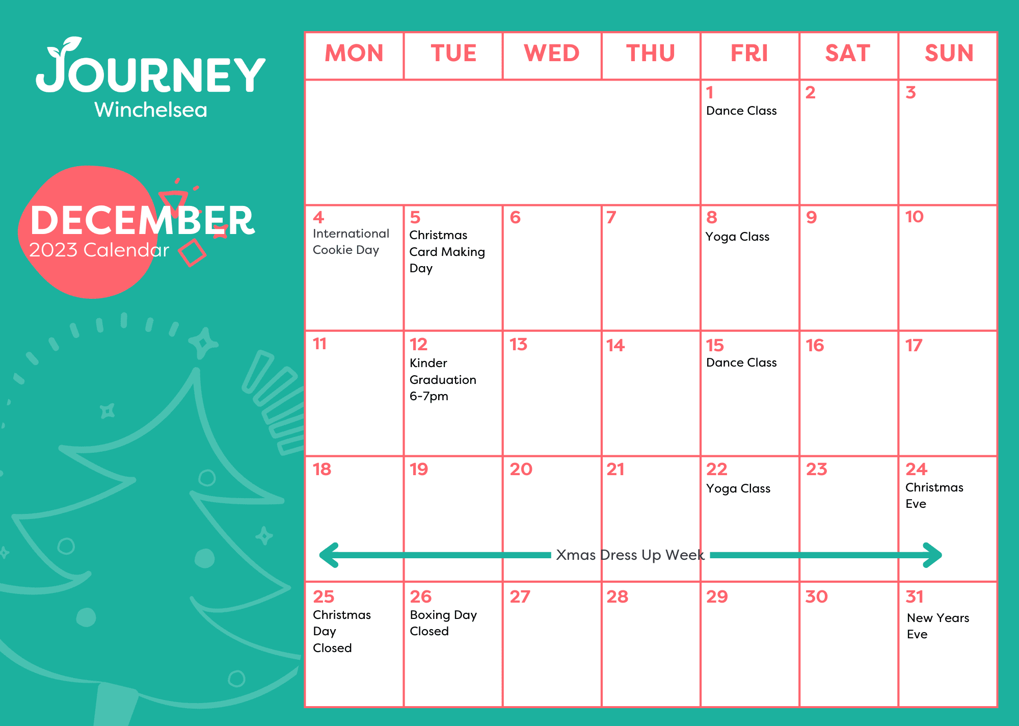 December Winchelsea Calendar