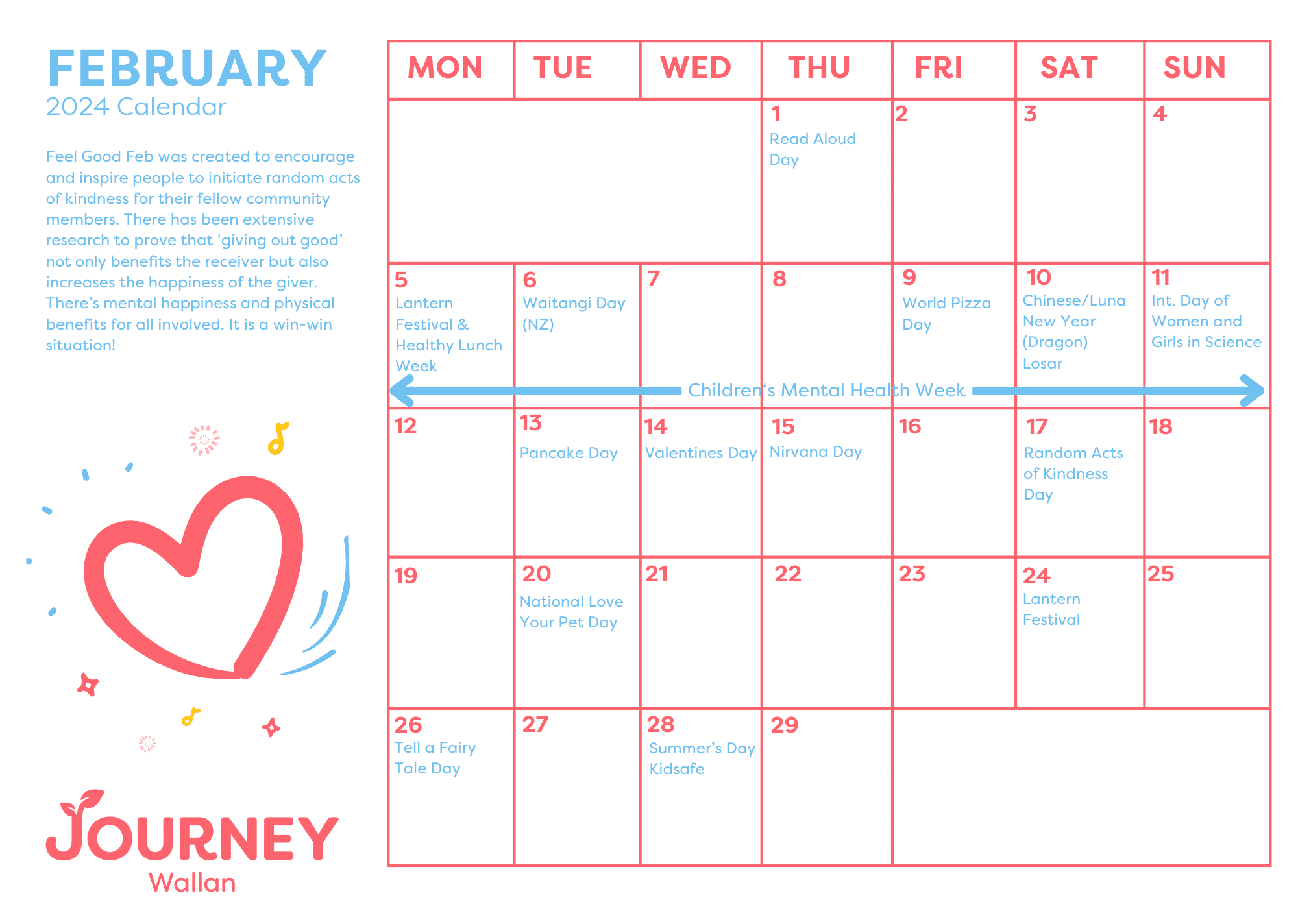 February Wallan Calendar